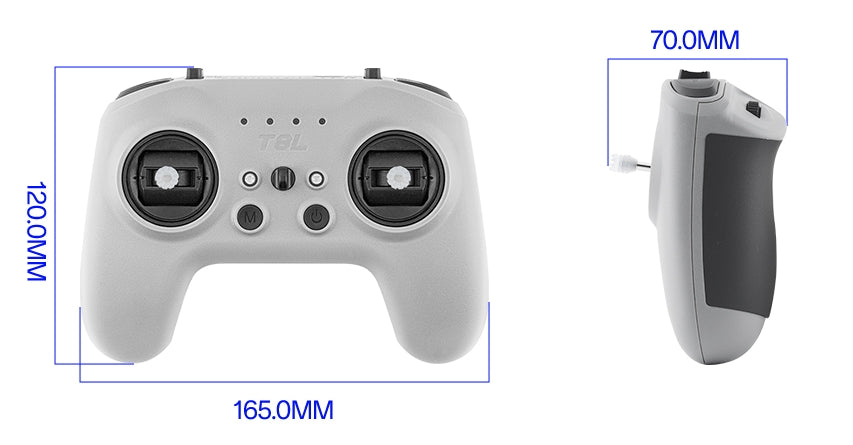 Размеры RadioMaster T8L