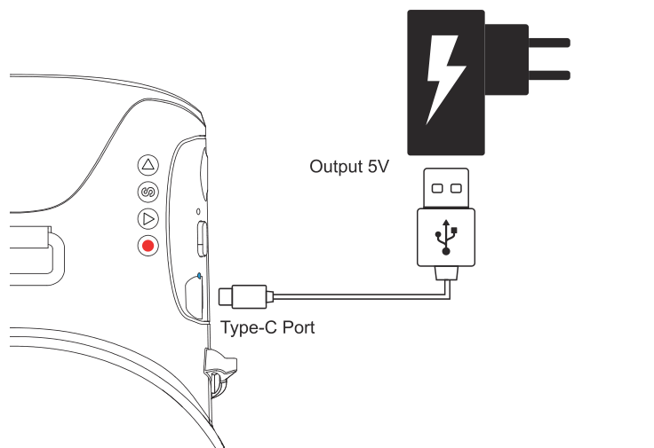 Подключение VR03 к USB-питанию 5 В