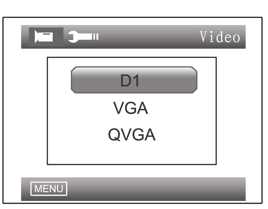 Выбор D1, VGA или QVGA